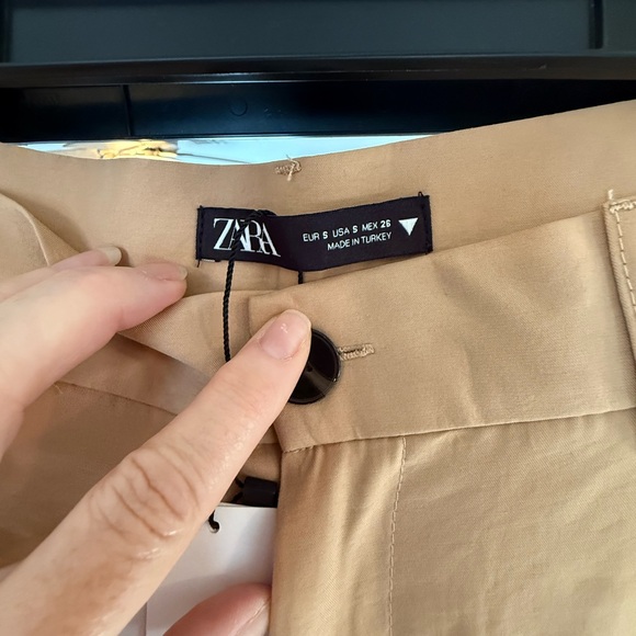 Zara Tall Wide Leg Trousers in Caramel Brown | High Waisted | Small - Picture 3 of 10